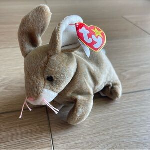 NWT TY Nibbly Brown Plush Bunny - vintage 1998